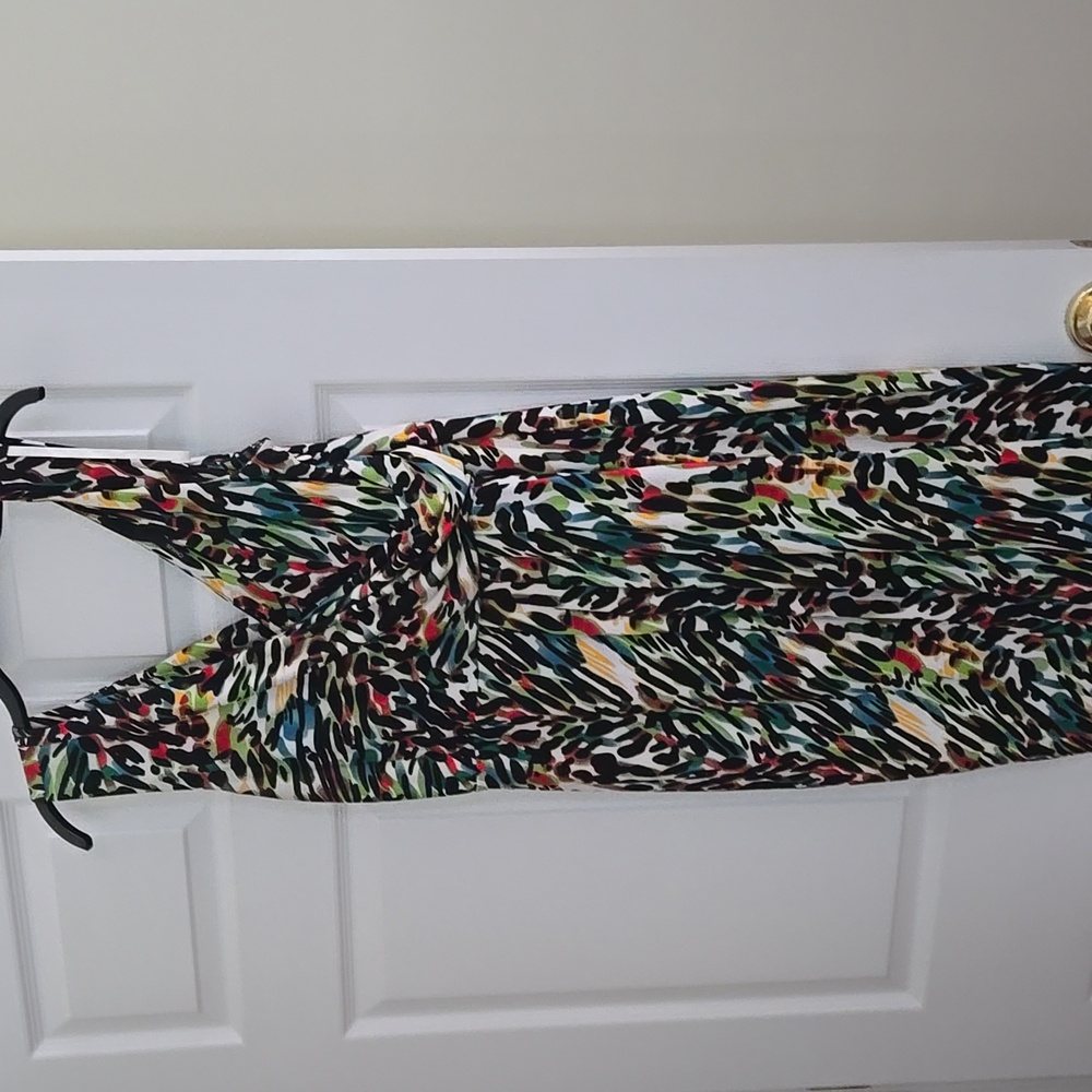 Chaus Vibrant Multicolor Patterned Dress